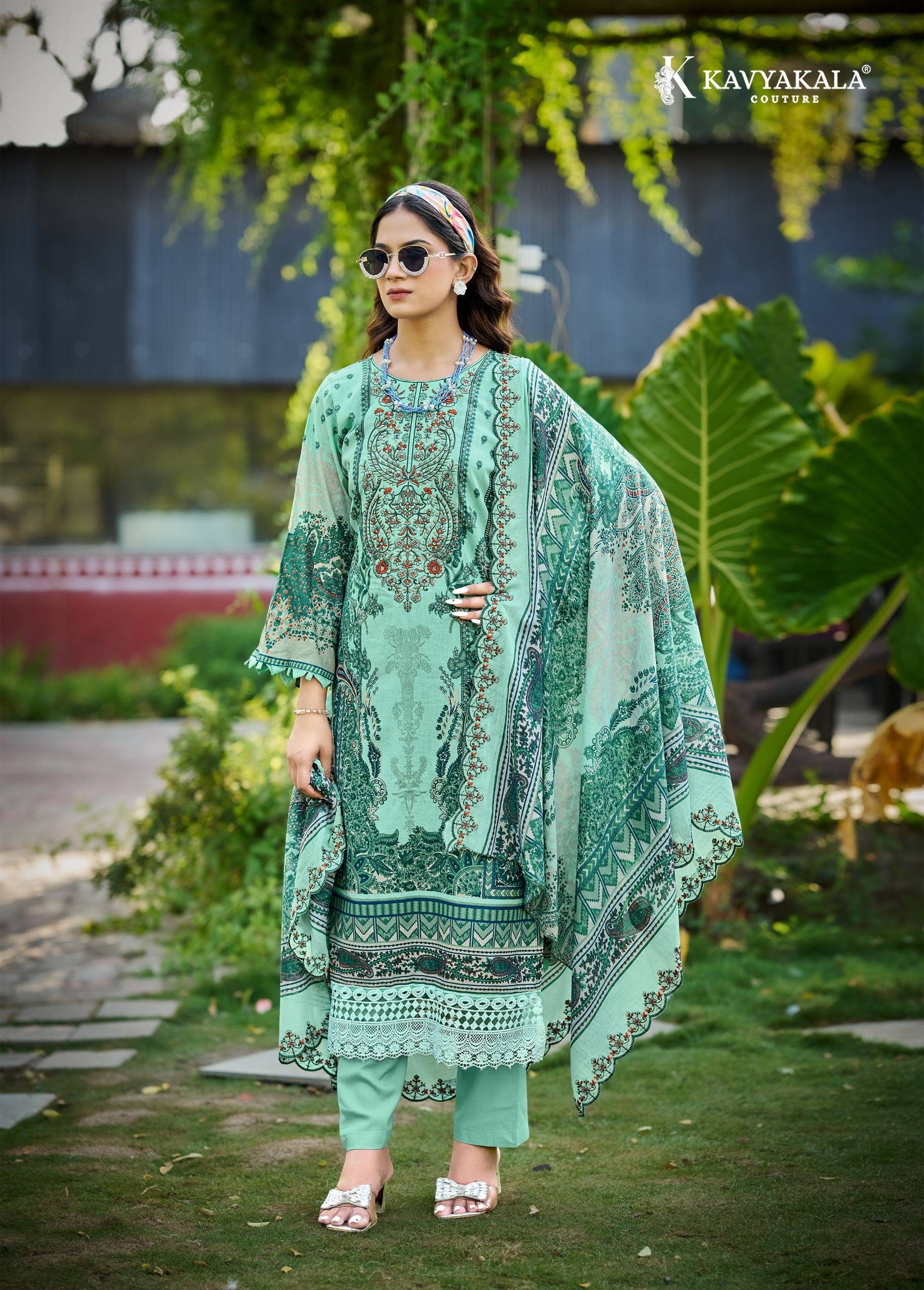 ANARKALI Vol-25by KAVYA‎‎ KALA Couture 1001 to 1008 Series Indian Traditional casual wear Pakistani Lawn Cotton dresses At Wholesale Price